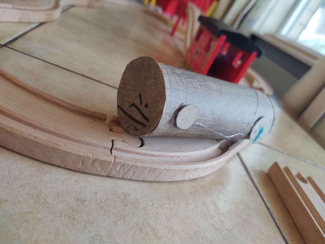 gray train toilet paper roll craft